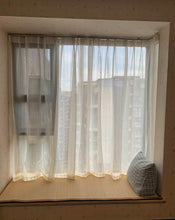 画像をギャラリービューアに読み込む, 【オーダー可】White Linen Tulle Curtain ホワイトリネンレースカーテン