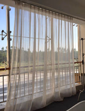 画像をギャラリービューアに読み込む, 【オーダー可】White Linen Tulle Curtain ホワイトリネンレースカーテン