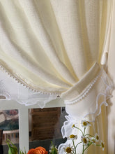画像をギャラリービューアに読み込む, 【オーダー可】Pearl Ruffles Cream Yellow Curtain パールフリルクリームイエローカーテン