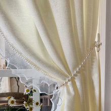 画像をギャラリービューアに読み込む, 【オーダー可】Pearl Ruffles Cream Yellow Curtain パールフリルクリームイエローカーテン