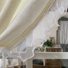 画像をギャラリービューアに読み込む, 【オーダー可】Pearl Ruffles Cream Yellow Curtain パールフリルクリームイエローカーテン