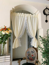 画像をギャラリービューアに読み込む, 【オーダー可】Pearl Ruffles Cream Yellow Curtain パールフリルクリームイエローカーテン