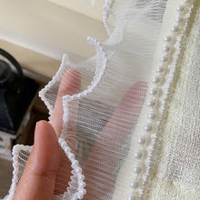 画像をギャラリービューアに読み込む, 【オーダー可】Pearl Ruffles Cream Yellow Curtain パールフリルクリームイエローカーテン