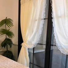 画像をギャラリービューアに読み込む, 【オーダー可】Pearl Ruffles Cream Yellow Curtain パールフリルクリームイエローカーテン