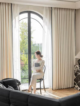 画像をギャラリービューアに読み込む, 【オーダー可】Chenille Black Edged Shading Curtain シェニール織黒縁遮光カーテン