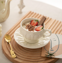 画像をギャラリービューアに読み込む, Nordic Ceramic Embossed Coffee Mug/Teapot エンボス磁器コーヒーマグ/ティーポット