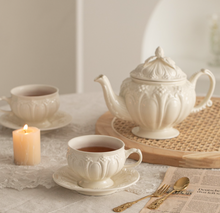 画像をギャラリービューアに読み込む, Nordic Ceramic Embossed Coffee Mug/Teapot エンボス磁器コーヒーマグ/ティーポット