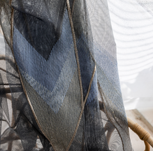 画像をギャラリービューアに読み込む, 【オーダー可】Nordic Embroidered Geometric Tulle Curtain 幾何刺繍カーテン(2色展開)