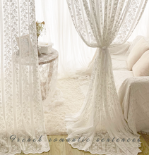 画像をギャラリービューアに読み込む, 【オーダー可】French White Lace Tulle Curtain 姫系刺繍レースカーテン