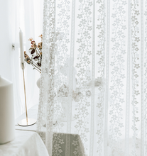 画像をギャラリービューアに読み込む, 【オーダー可】French White Lace Tulle Curtain 姫系刺繍レースカーテン