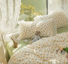 画像をギャラリービューアに読み込む, Fresh Floral Bedding Set 春の花寝具カバー3点/4点セット(三色展開)