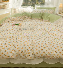 画像をギャラリービューアに読み込む, Fresh Floral Bedding Set 春の花寝具カバー3点/4点セット(三色展開)