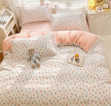 画像をギャラリービューアに読み込む, Fresh Floral Bedding Set 春の花寝具カバー3点/4点セット(三色展開)