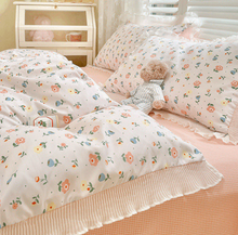 画像をギャラリービューアに読み込む, Fresh Floral Bedding Set 春の花寝具カバー3点/4点セット(三色展開)