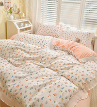 画像をギャラリービューアに読み込む, Fresh Floral Bedding Set 春の花寝具カバー3点/4点セット(三色展開)