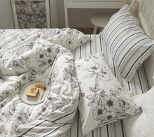 Load image into Gallery viewer, French Flower Painting Bedding Set 花の絵寝具カバー3点/4点セット