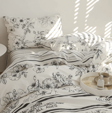 Load image into Gallery viewer, French Flower Painting Bedding Set 花の絵寝具カバー3点/4点セット