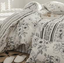 Load image into Gallery viewer, French Flower Painting Bedding Set 花の絵寝具カバー3点/4点セット