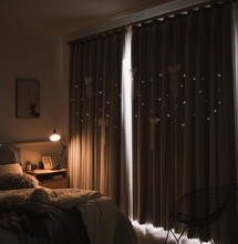 画像をギャラリービューアに読み込む, 【オーダー可】Romantic Star Double Layer Curtains 透かし彫り星柄の二重カーテン(七色展開)