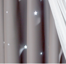 画像をギャラリービューアに読み込む, 【オーダー可】Romantic Star Double Layer Curtains 透かし彫り星柄の二重カーテン(七色展開)