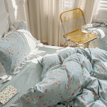 画像をギャラリービューアに読み込む, French Blue Flower Bedding Set フレンチブルーフラワー寝具カバーセット
