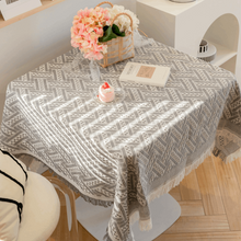 画像をギャラリービューアに読み込む, Fringe Lace Tablecloth フリンジテーブルクロス(多色展開)