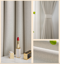 画像をギャラリービューアに読み込む, 【オーダー可】Fishbone Shading Curtain 魚骨紋厚手遮光カーテン