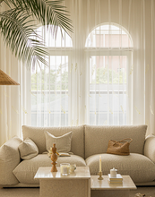 画像をギャラリービューアに読み込む, 【オーダー可】Feather Embroidered Lace Curtain 羽根柄刺繍レースカーテン