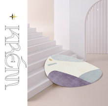 画像をギャラリービューアに読み込む, Modern Art Round Carpet モダンアートラウンドカーペット9種