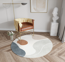 画像をギャラリービューアに読み込む, Modern Art Round Carpet モダンアートラウンドカーペット9種