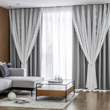 画像をギャラリービューアに読み込む, 【オーダー可】Flora Double Layer Curtain 姫系花柄二重カーテン