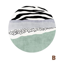 画像をギャラリービューアに読み込む, Modern Art Round Carpet モダンアートラウンドカーペット9種