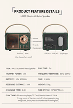 Load image into Gallery viewer, Retro Bluetooth Speaker レトロブルートゥーススピーカー