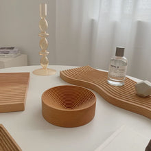 画像をギャラリービューアに読み込む, Wooden Nordic Style Water Ripple Board ウッドトレイ ウエーブプレート
