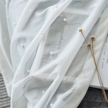 画像をギャラリービューアに読み込む, 【オーダー可】Luxury White Pearl Sheer Curtains ホワイトパールカーテン