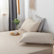 画像をギャラリービューアに読み込む, Cute Plaid Bedding Set チェック柄寝具カバー3点/4点セット