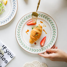 画像をギャラリービューアに読み込む, Korean Leaf Ceramic tableware 韓国風リーフ食器