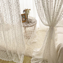 画像をギャラリービューアに読み込む, 【オーダー可】French White Lace Tulle Curtain 姫系刺繍レースカーテン