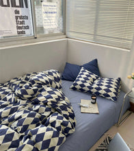 画像をギャラリービューアに読み込む, Diamond Lattice Bedding Set 菱形格子寝具カバー3点/4点セット