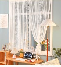 画像をギャラリービューアに読み込む, 【オーダー可】Romantic White Lace Sheer Curtain 姫系ホワイトレースカーテン