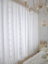 画像をギャラリービューアに読み込む, 【オーダー可】Romantic White Lace Sheer Curtain 姫系ホワイトレースカーテン