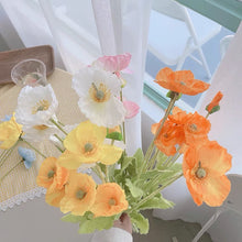 画像をギャラリービューアに読み込む, Artificial Silk Poppy リアルな造花ポピー