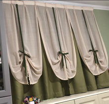 画像をギャラリービューアに読み込む, 【オーダー可】Green Ribbon Balloon Curtain グリーンリボンバルーンカーテン