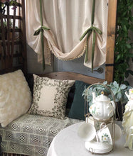 画像をギャラリービューアに読み込む, 【オーダー可】Green Ribbon Balloon Curtain グリーンリボンバルーンカーテン