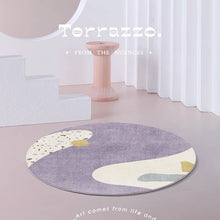 画像をギャラリービューアに読み込む, Modern Art Round Carpet モダンアートラウンドカーペット9種