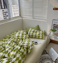 画像をギャラリービューアに読み込む, Diamond Lattice Bedding Set 菱形格子寝具カバー3点/4点セット