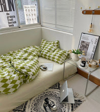 画像をギャラリービューアに読み込む, Diamond Lattice Bedding Set 菱形格子寝具カバー3点/4点セット