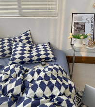 画像をギャラリービューアに読み込む, Diamond Lattice Bedding Set 菱形格子寝具カバー3点/4点セット