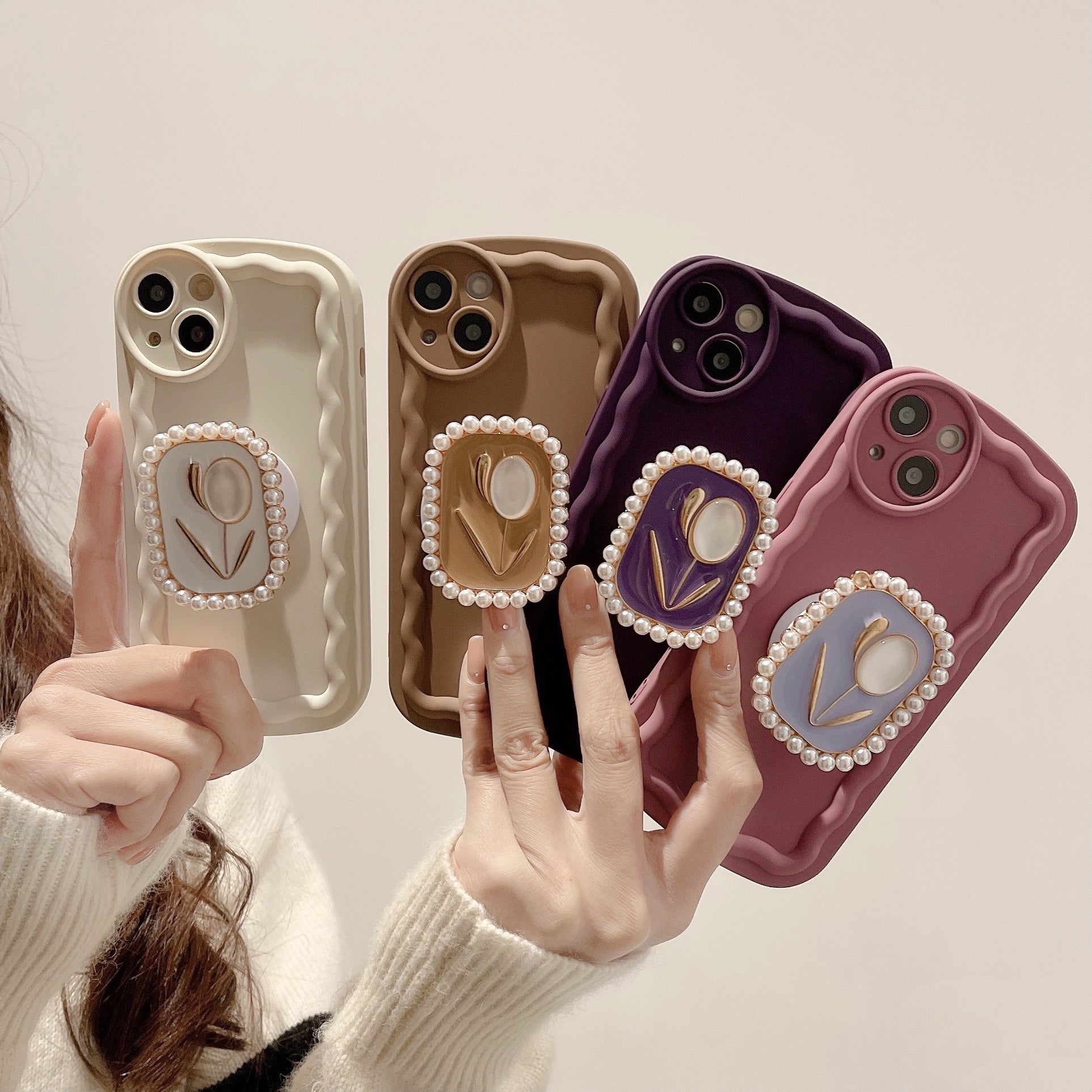 六畳の憩 Tulip Grip iPhone Case チューリップグリップiPhoneケース