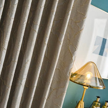 画像をギャラリービューアに読み込む, 【オーダー可】Luxury Gold Leaf Curtain 贅沢リーフ柄金箔カーテン
